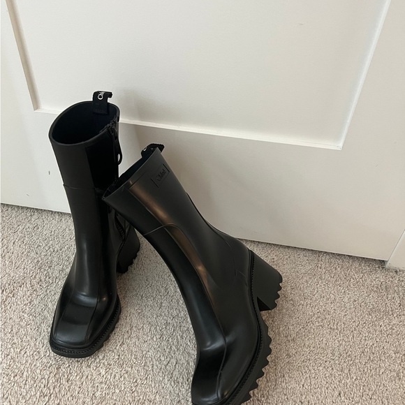 CHLOE black rain boots size 37 EUR - Picture 2 of 3